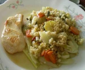 comida ane cebada verduritas y pechuga pollo Vuestras Comidas MacrobiotiVas
