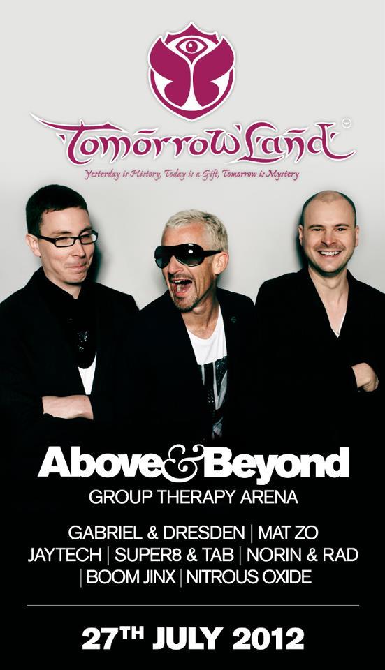 Tomorrowland 2012: Desvelado el cartel del Group Therapy Stage de Above & Beyond