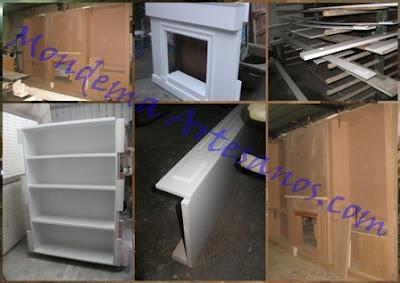 Libreria con chimenea