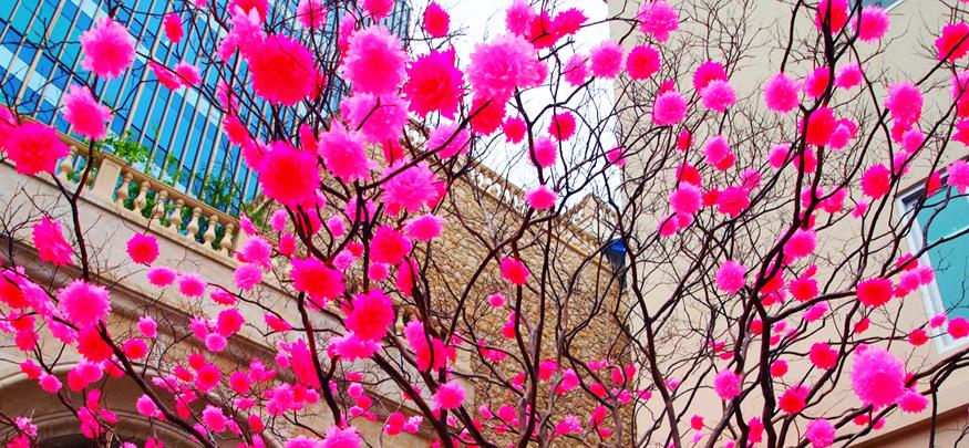 Jardin ciudad arte 02 Instalacion artistica primaveral