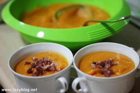 Crema rústica de calabaza asada con curry y jengibre