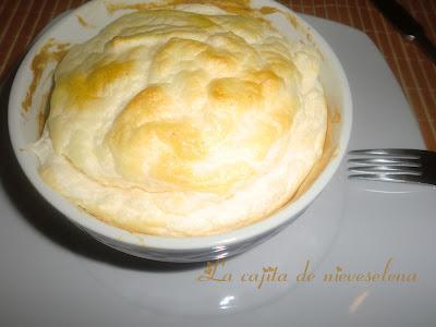 Soufflé de queso y champiñones