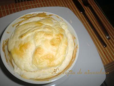 Soufflé de queso y champiñones