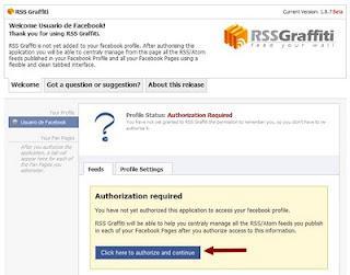 Publicar entradas en FaceBook con Rss Graffiti