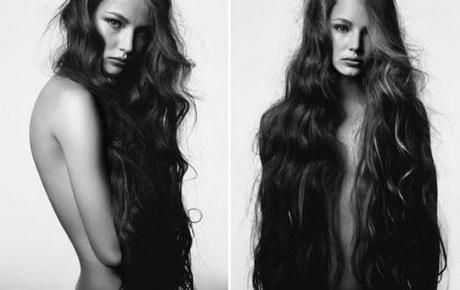El cabello de Ruslana Korshunova