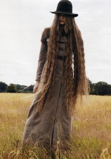 El cabello de Ruslana Korshunova