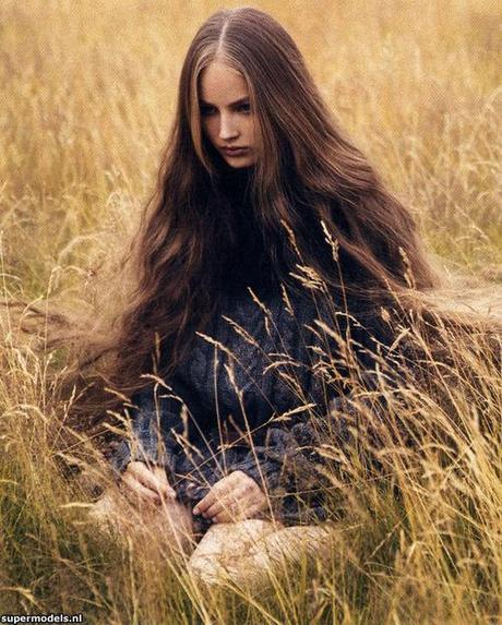 El cabello de Ruslana Korshunova