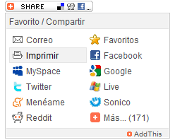 BOTONES PARA COMPARTIR ARTICULOS EN REDES SOCIALES de AddThis
