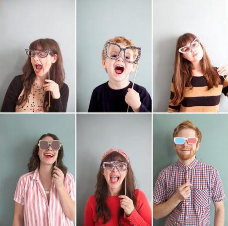 Diy + Descarga gratis: gafas para el photobooth de tu boda.