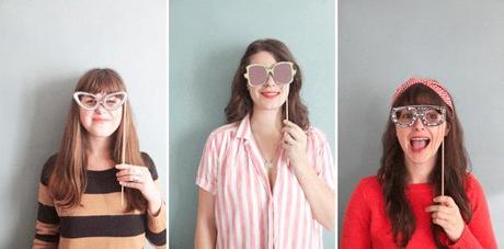 Diy + Descarga gratis: gafas para el photobooth de tu boda.