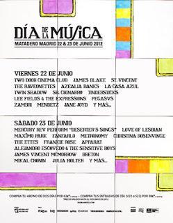 Día de la Música 2012: nuevas confirmaciones y distribución por días