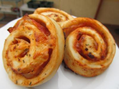 Caracolas de pizza