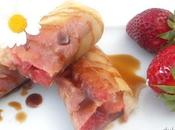 Rollitos primavera rellenos fresa platano