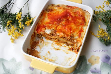 Lasaña especiada de calabaza y carne E Lasaña especiada de calabaza y carne El Ágora de Ángeles