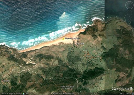 Mapa de Playa de La Vega- Ribadesella