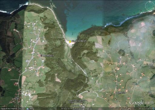 Mapa playa de Meron, Villaviciosa
