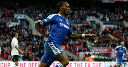 Didier Drogba celebration Tottenham vs Chelsea FA Cup semi final