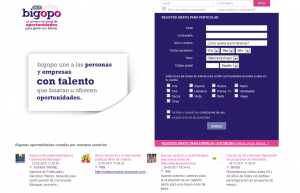 bigopo n Bigopo, en este caso una red social que pretende dar una posibilidad para que la gente con talento