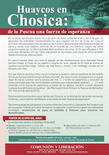 Huaycos en Chosica: de la Pascua una fuerza de esperanza