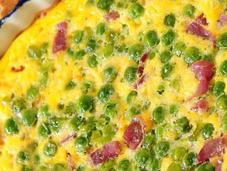 Fritatta guisantes jamon ibérico