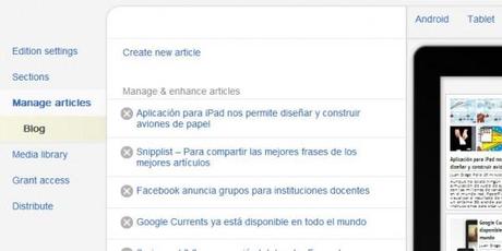 Canal Educación Tecnológica en Google Currents