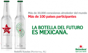 botella conmemorativa al 140 aniversario de Heineken
