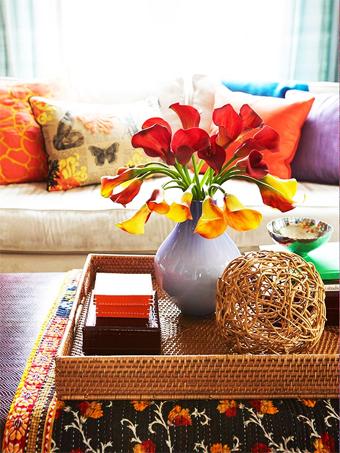 Crear un foco de atracción visual en la mesa de centro