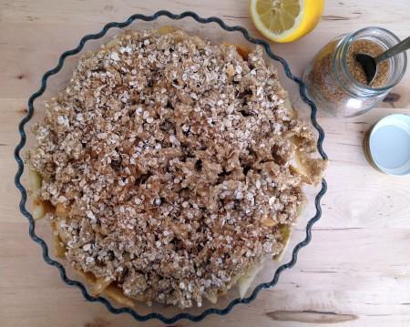 tarta de manzana recetas delikatissen recetas con manzanas recetas con canela receta de crumble de manzana con yogur y frambuesas postres fáciles recetas postres con manzanas postres con manzana Crumble de manzana 