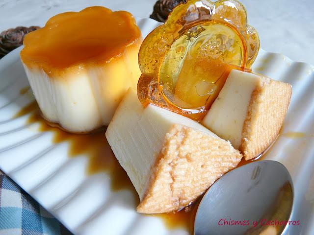 Flan de queso con galleta