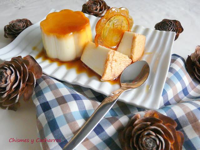 Flan de queso con galleta