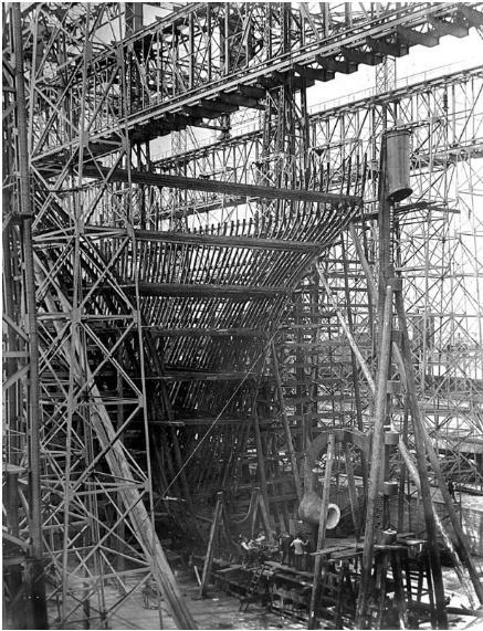 Construcción, paso a paso, del Titanic.