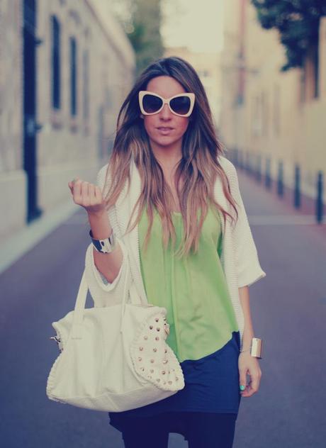 Vestido bicolor fashion blogger Mónica Sors