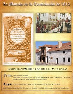 Mañana se inaugura en Almadén la exposición 'La Mancha en la Constitución de 1812' Mañana se inaugura en Almadén la exposición 'La Mancha en la Constitución de 1812'