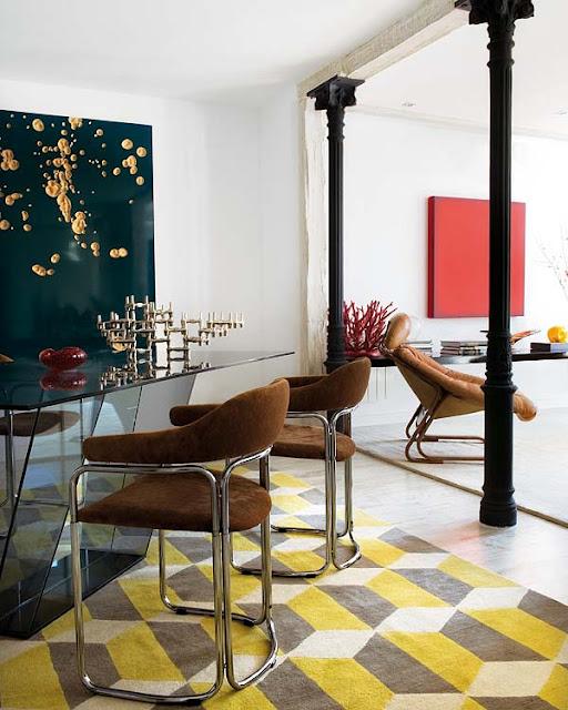 Pinceladas de color amarillo en un piso madrileño