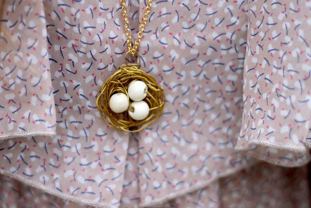 DIY: Bird Nest Necklace