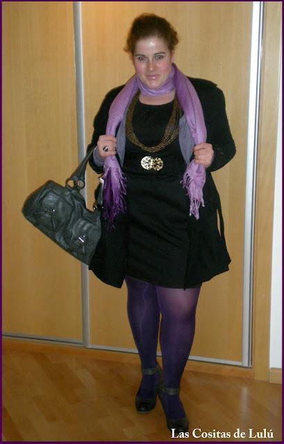 My Lbd (Little black dress) and a touch of purple