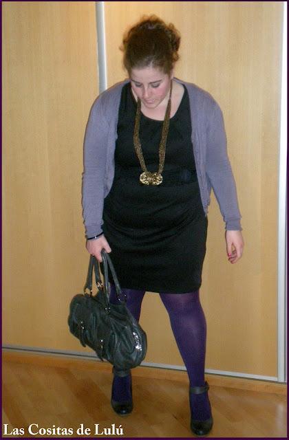 My Lbd (Little black dress) and a touch of purple