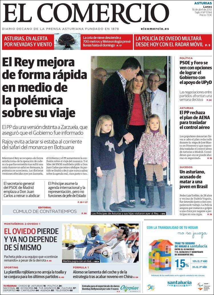 Una visita hospitalaria abre portadas en España