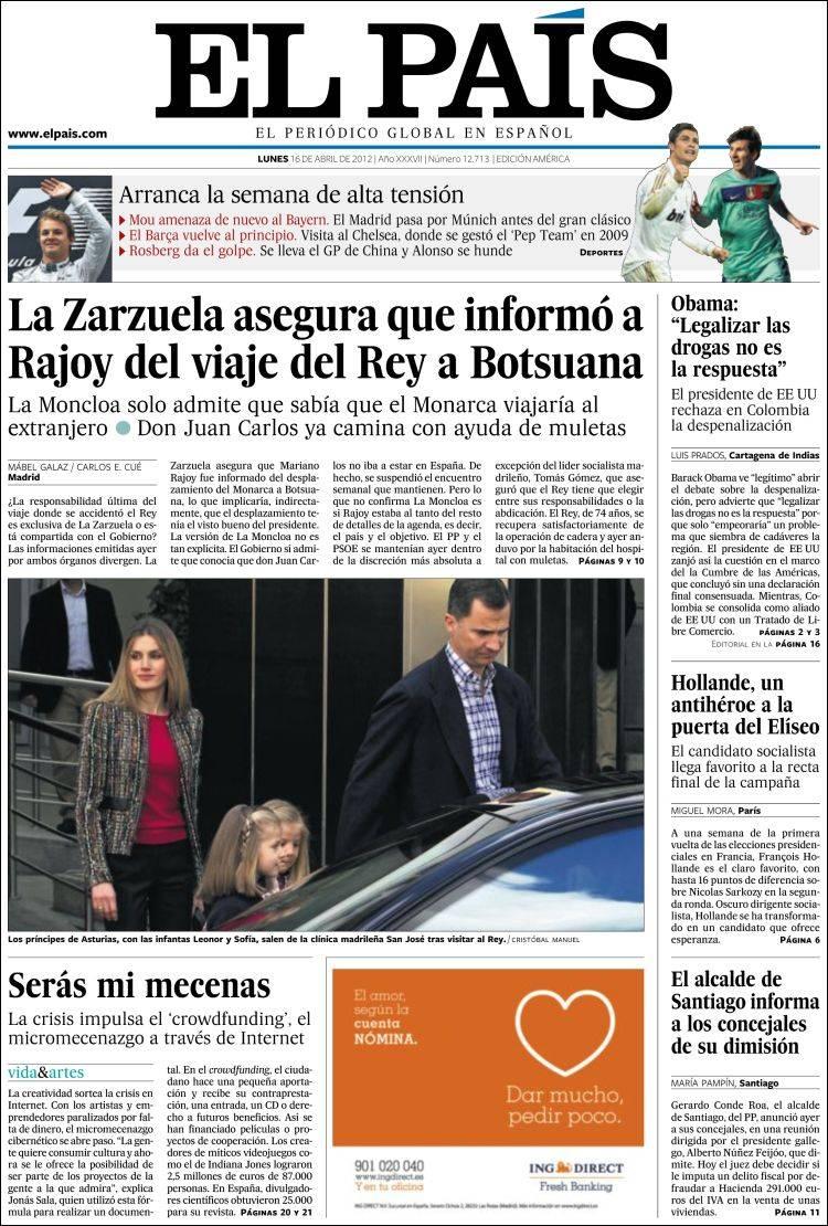 Una visita hospitalaria abre portadas en España