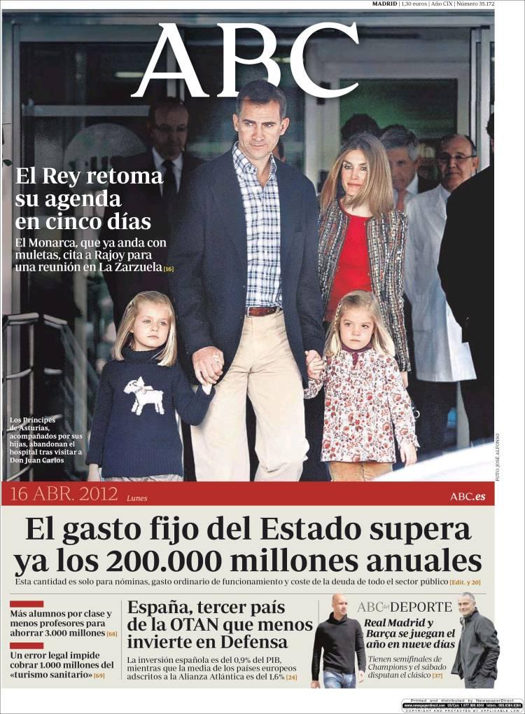 Una visita hospitalaria abre portadas en España