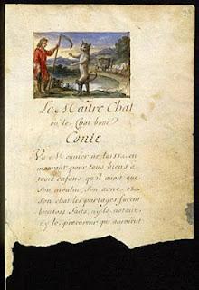 Manuscrito de El gato con botas