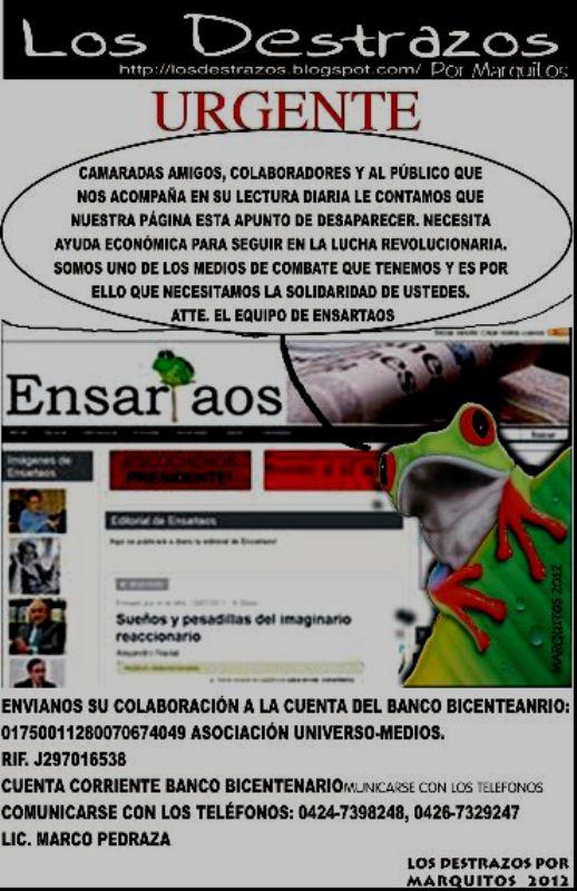 Compatriotas de Ensartaos.com.ve necesitan de tu Ayuda