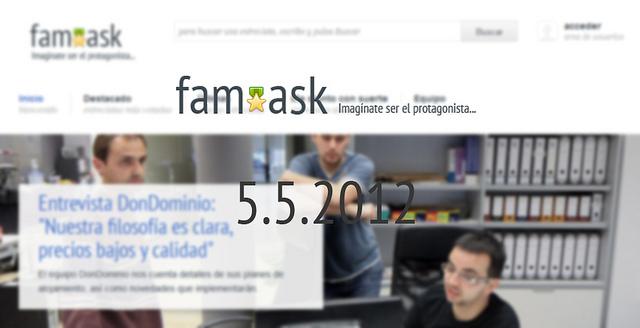 Famask.com, el portal exclusivo de entrevistas, abrirá el 5 de Mayo