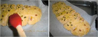 Pan fósil con pipas de calabaza y goji