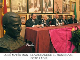 CÓRDOBA: LA TERTULIA TAURINA EL CASTOREÑO HOMENAJEA A JOSÉ MARÍA MONTILLA POR SU CINCUENTA ANIVERSARIO DE ALTERNATIVA