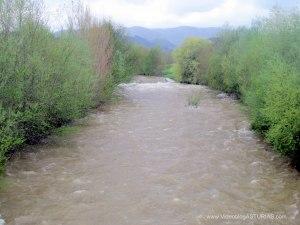 Rio Cubía desde puente en Grado