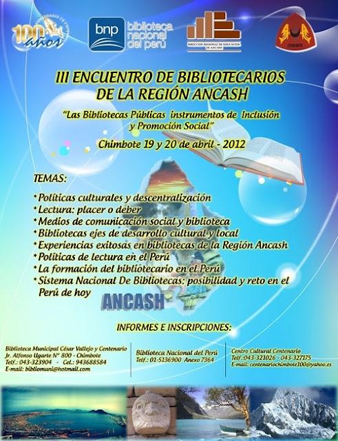 III Encuentro de Bibliotecarios en CHIMBOTE