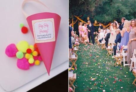 Alternativas al arroz en la ceremonia-pompones/Rice alternatives at the ceremony-pom-poms