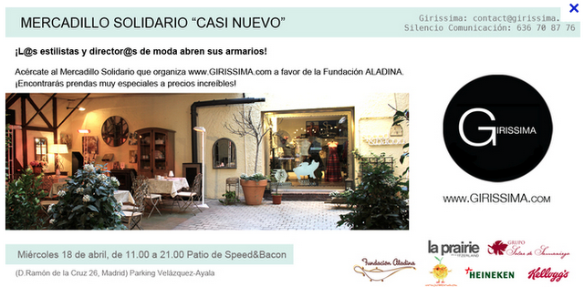 Mercadillo solidario organizado por GIRISSIMA