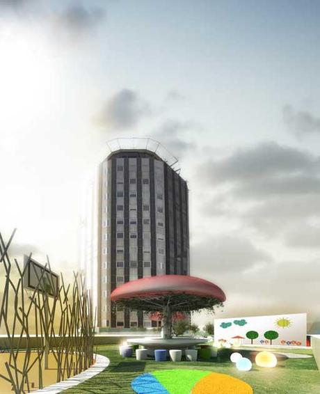 A-cero presenta el proyecto de reforma de la cubierta del Hospital La Paz de Madrid